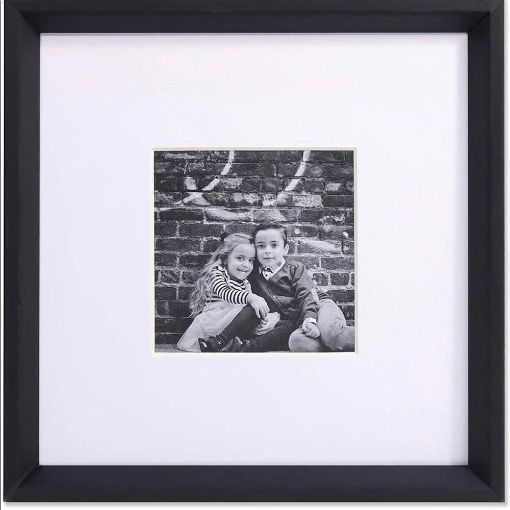 Square Black Wood Gallery Frame – 10x10 or 5x5 Modern Minimalist